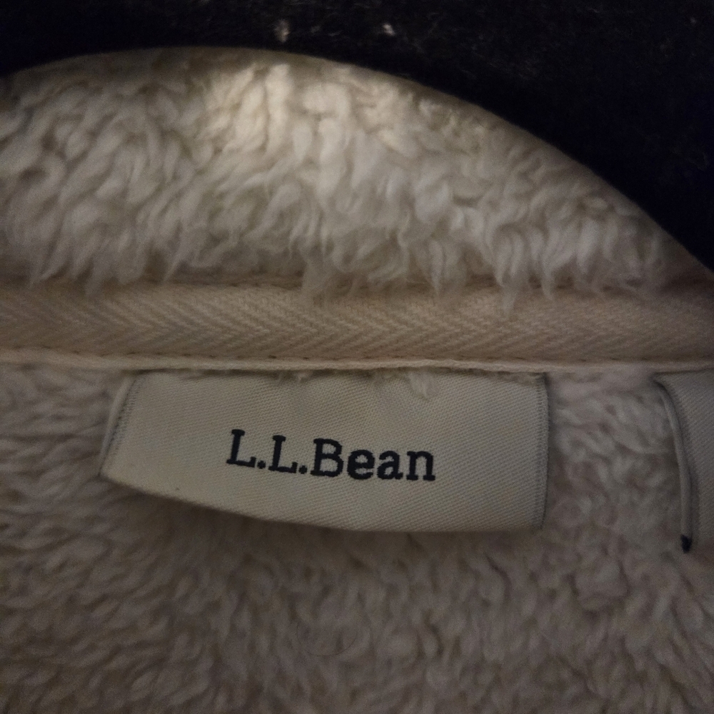 L.L.Bean Women’s Blue Diamond Jacquard Anorak Zip Up Sweater Jacket Sz Xs - Picture 5 of 9